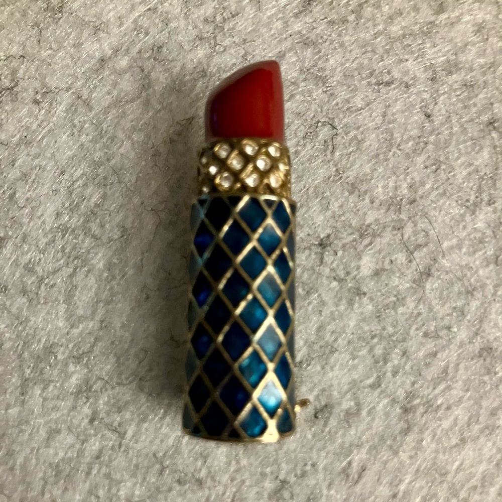 Vintage Lipstick Brooch
